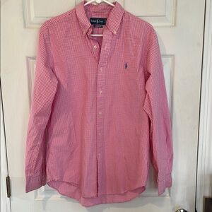 Polo by Ralph Lauren Size Medium Men's Pink Checkered Shirt